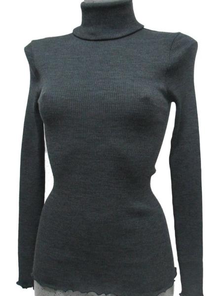 Pull col roulé basique Automne Hiver Noir T4 42 44 Oscalito Lingerie