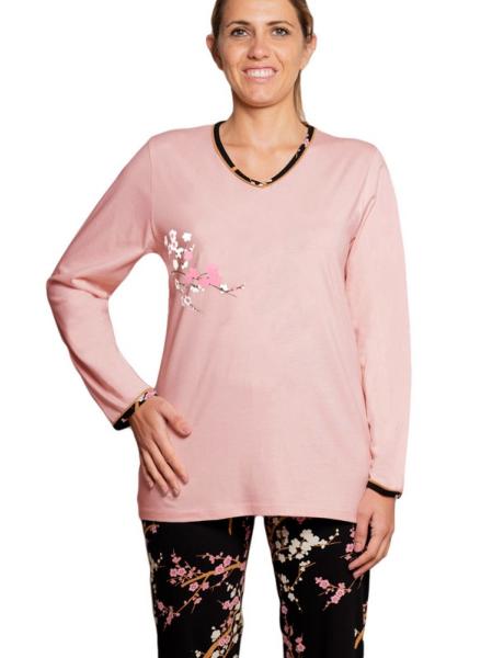 Pyjama Hiver Collection Femme Rose Pomme Lingerie Mauve